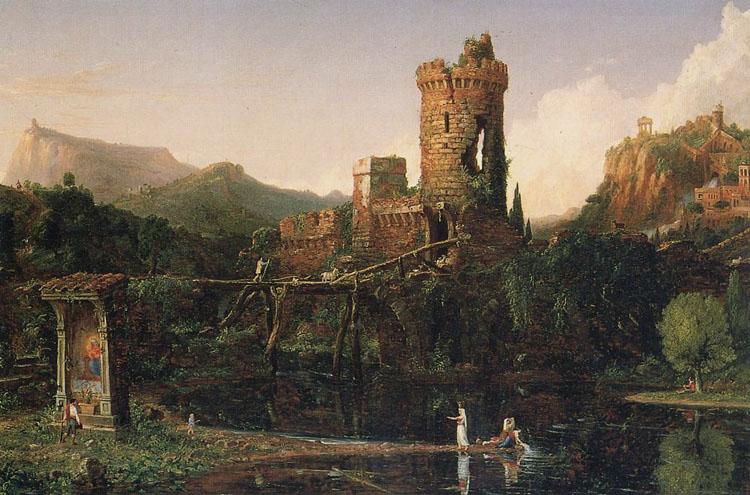 Thomas Cole Landscape Composition:Italian Scenery (mk13) Norge oil painting art